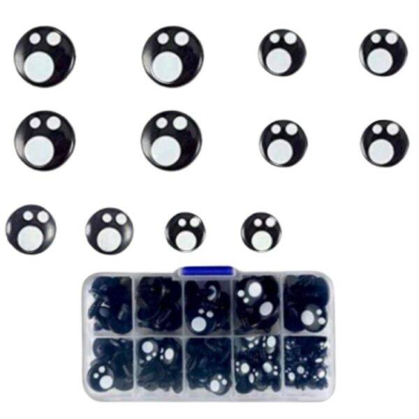 Round Plastic Safety Eyes - 201 Pieces