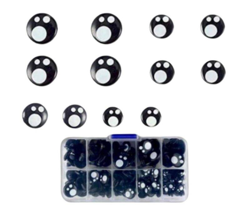 Round Plastic Safety Eyes - 201 Pieces